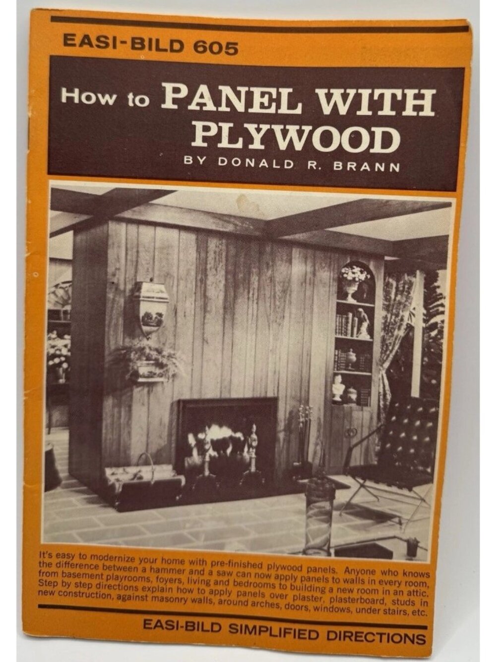 Vintage 1965 Easi-Bild How to Panel with Plywood Donald R. Brann #605